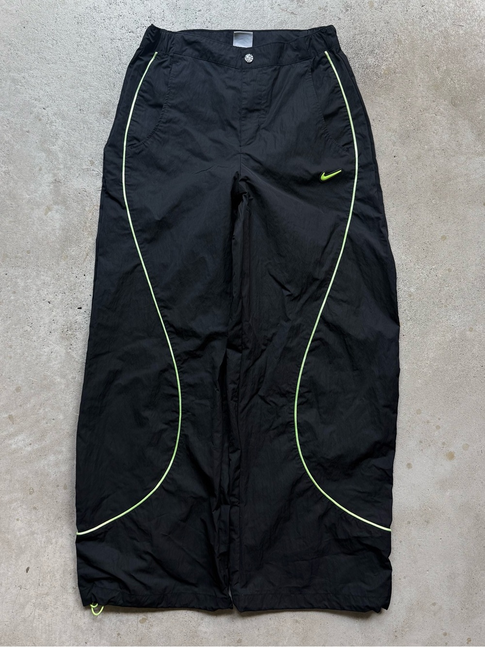 Nike Project FROG Black Wide Leg Lightweight Men’s Nylon Rave Pants XS
